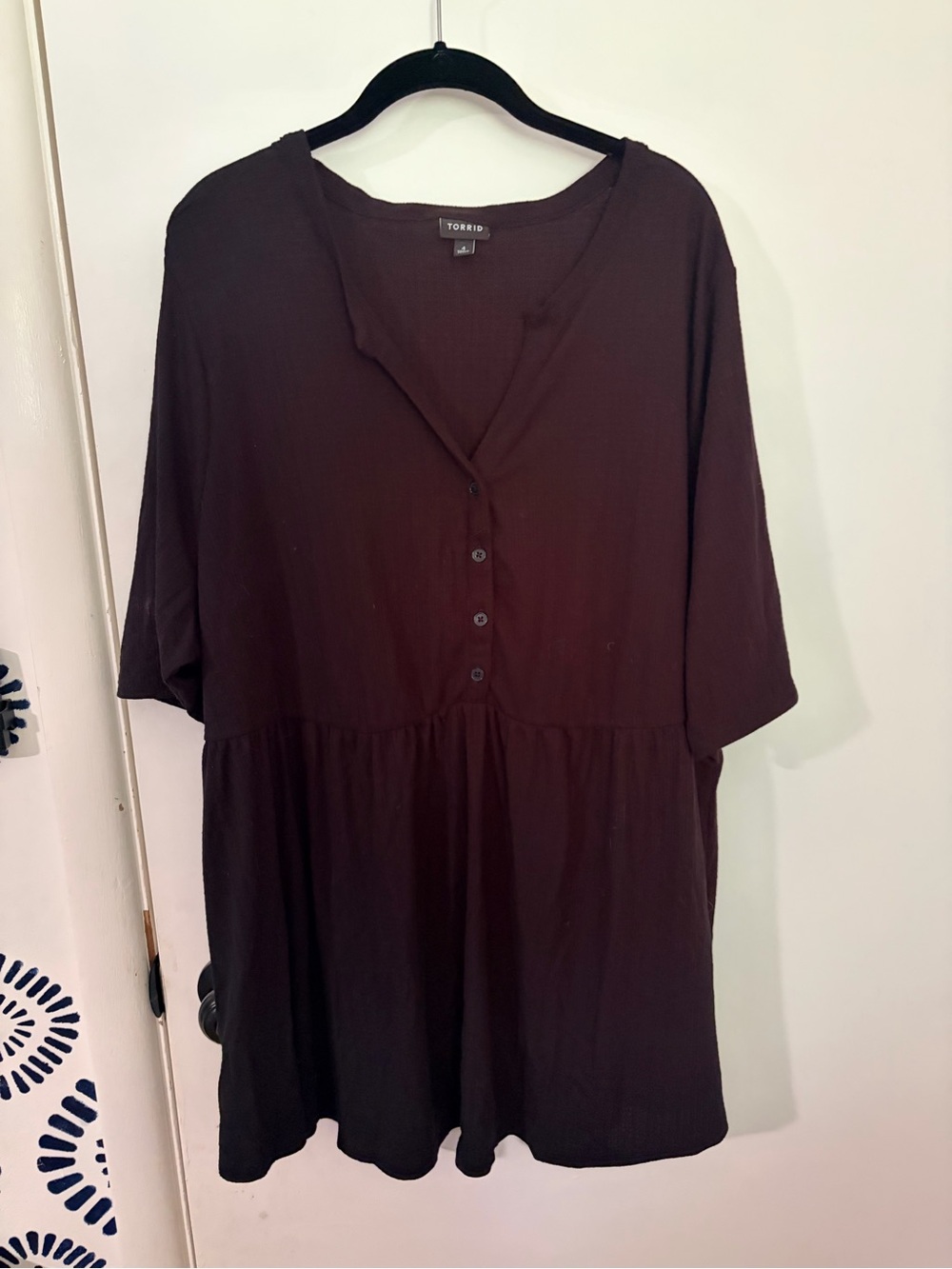 torrid waffle knit babydoll top